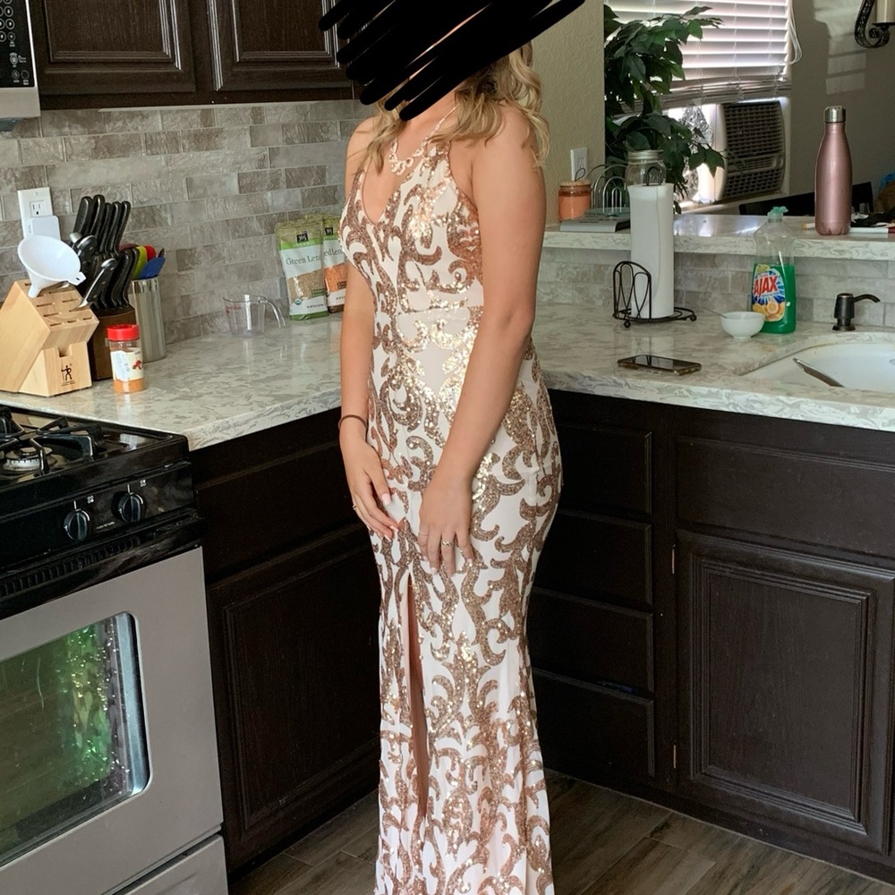 Rose Gold Prom Dress
